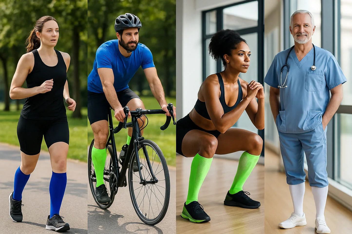 Nextpair | Knæhøje kompressionsstrømper i 3-pak – sporty unisex design