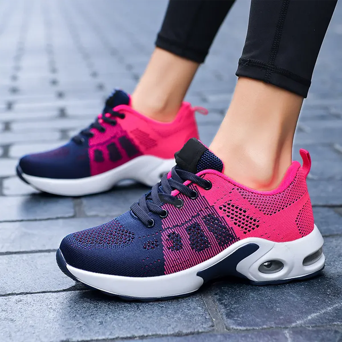 Nextpair | OrthoStep Rosa-Grå – Ergonomiske sneakers til kvinder