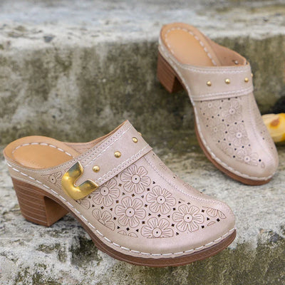 Nextpair | Chunky platform slip-on sandaler med lukket tå til kvinder