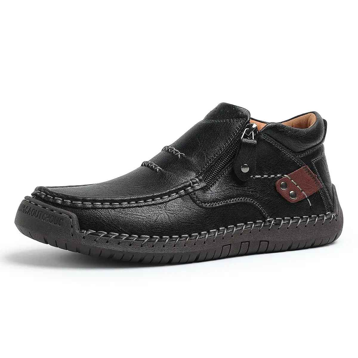 Nextpair | Retro-elegante slip-on herrestøvler i læderstil