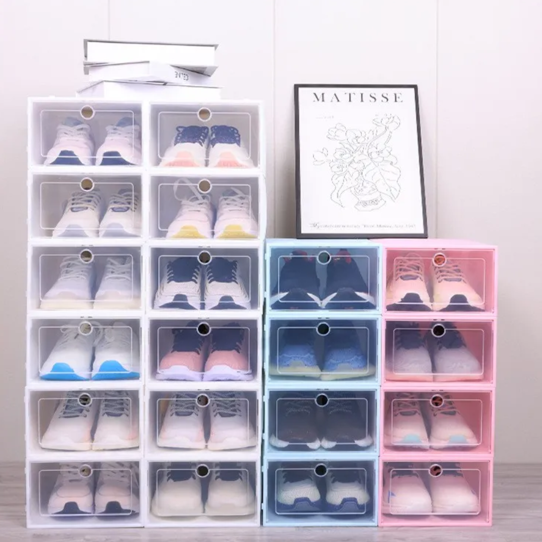Nextpair | Gennemsigtig og stabelbar skoboks med nem adgang
