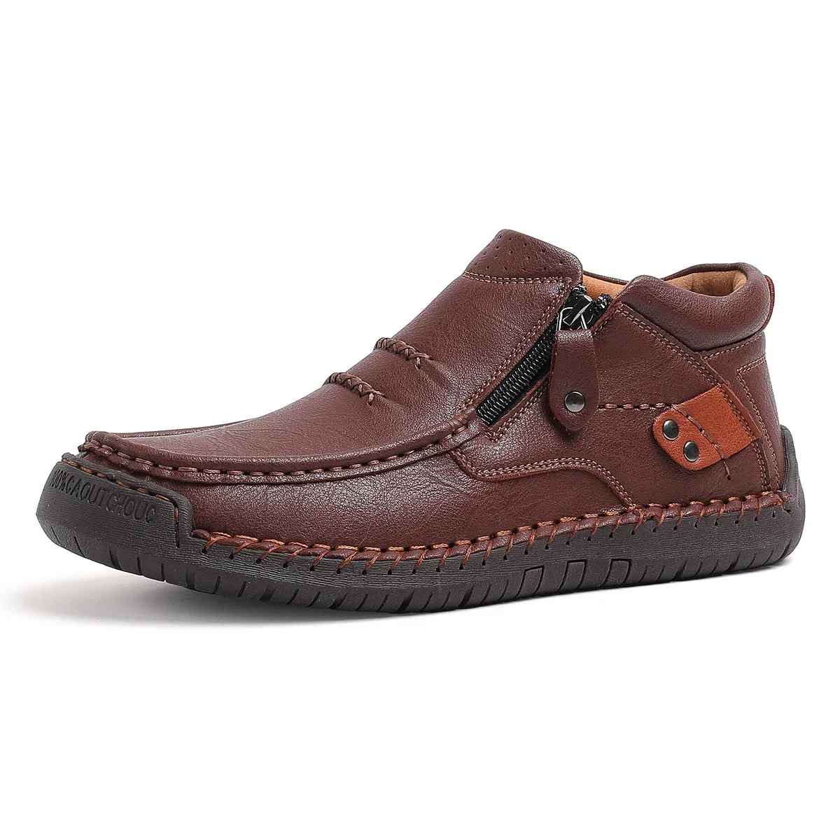 Nextpair | Retro-elegante slip-on herrestøvler i læderstil