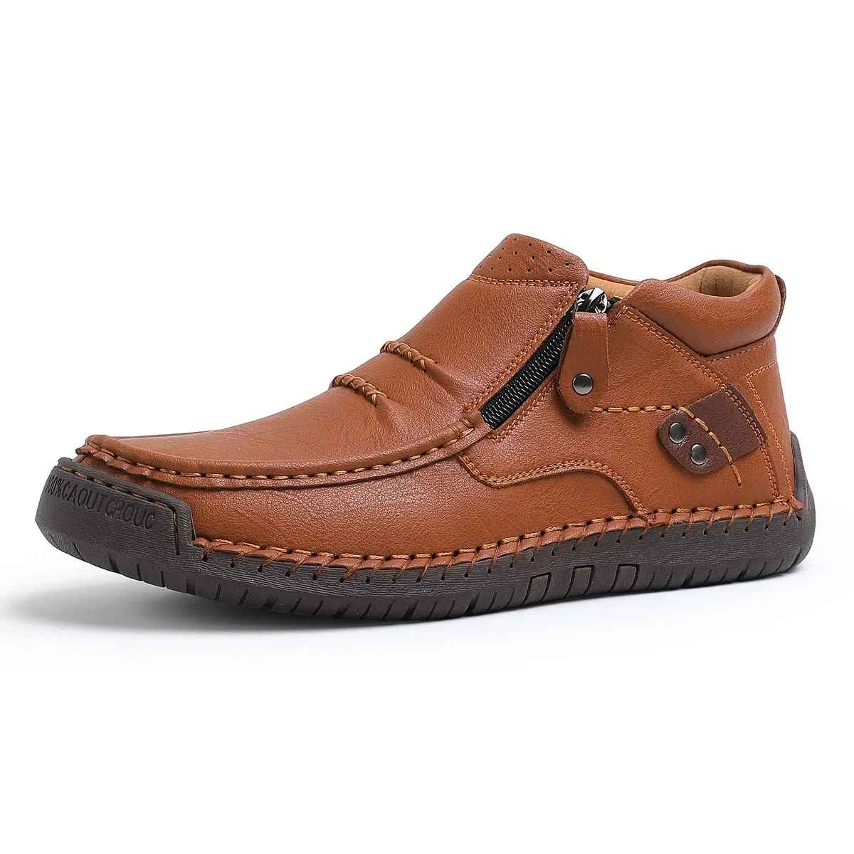 Nextpair | Retro-elegante slip-on herrestøvler i læderstil