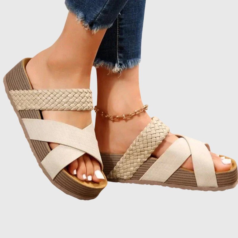 Nextpair | Stine – Sporty sandaler med crossover-rem