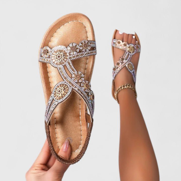 Nextpair | Sonja – Sandaler med åbent design og flot drapering