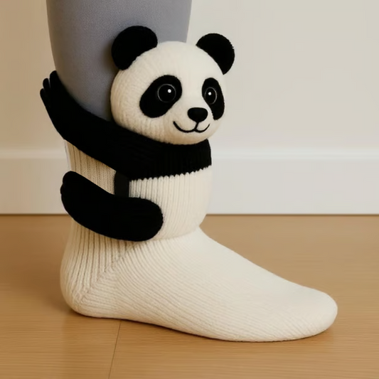 Nextpair | Bao – Sjove panda-sokker med sort-hvid design