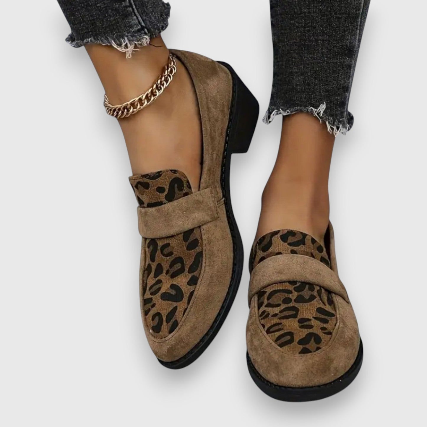 Nextpair | Brunika – Loafers med leopardmønster og sofistikeret stil