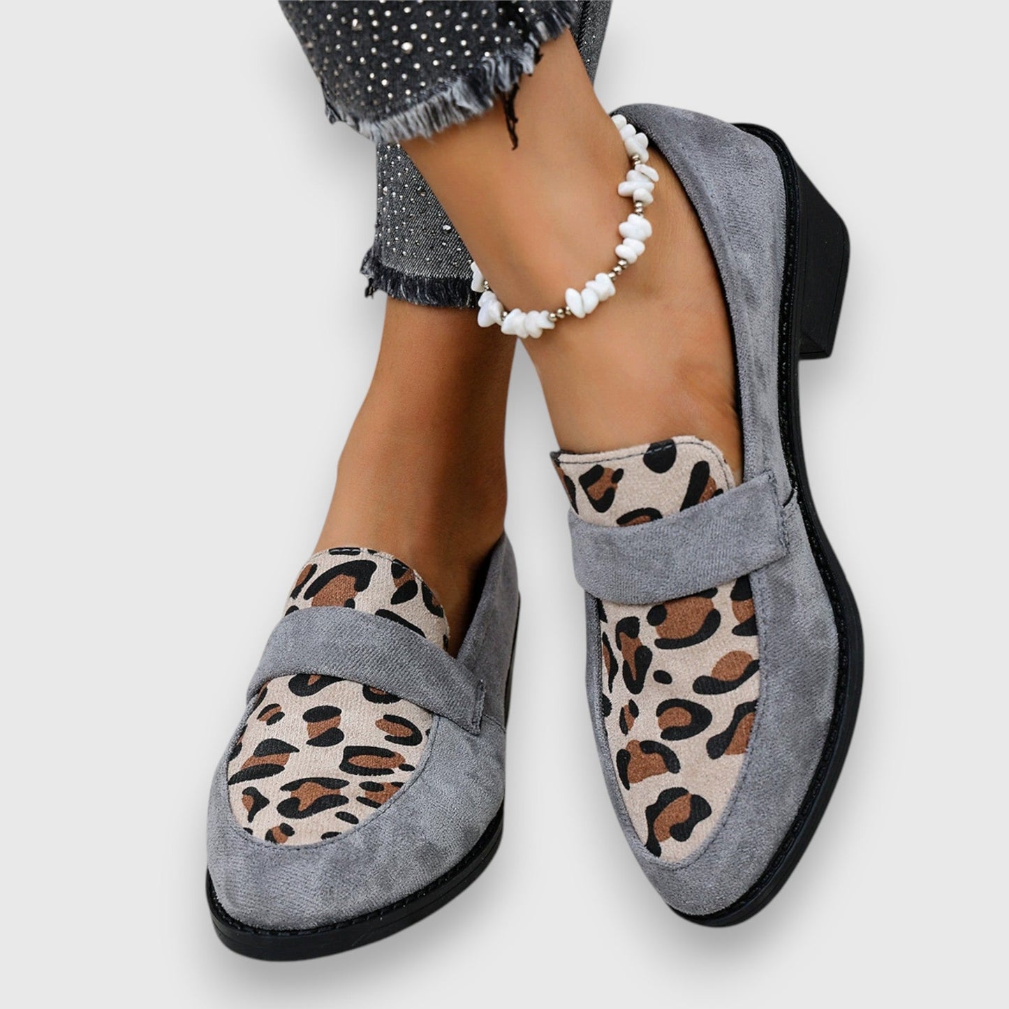 Nextpair | Brunika – Loafers med leopardmønster og sofistikeret stil