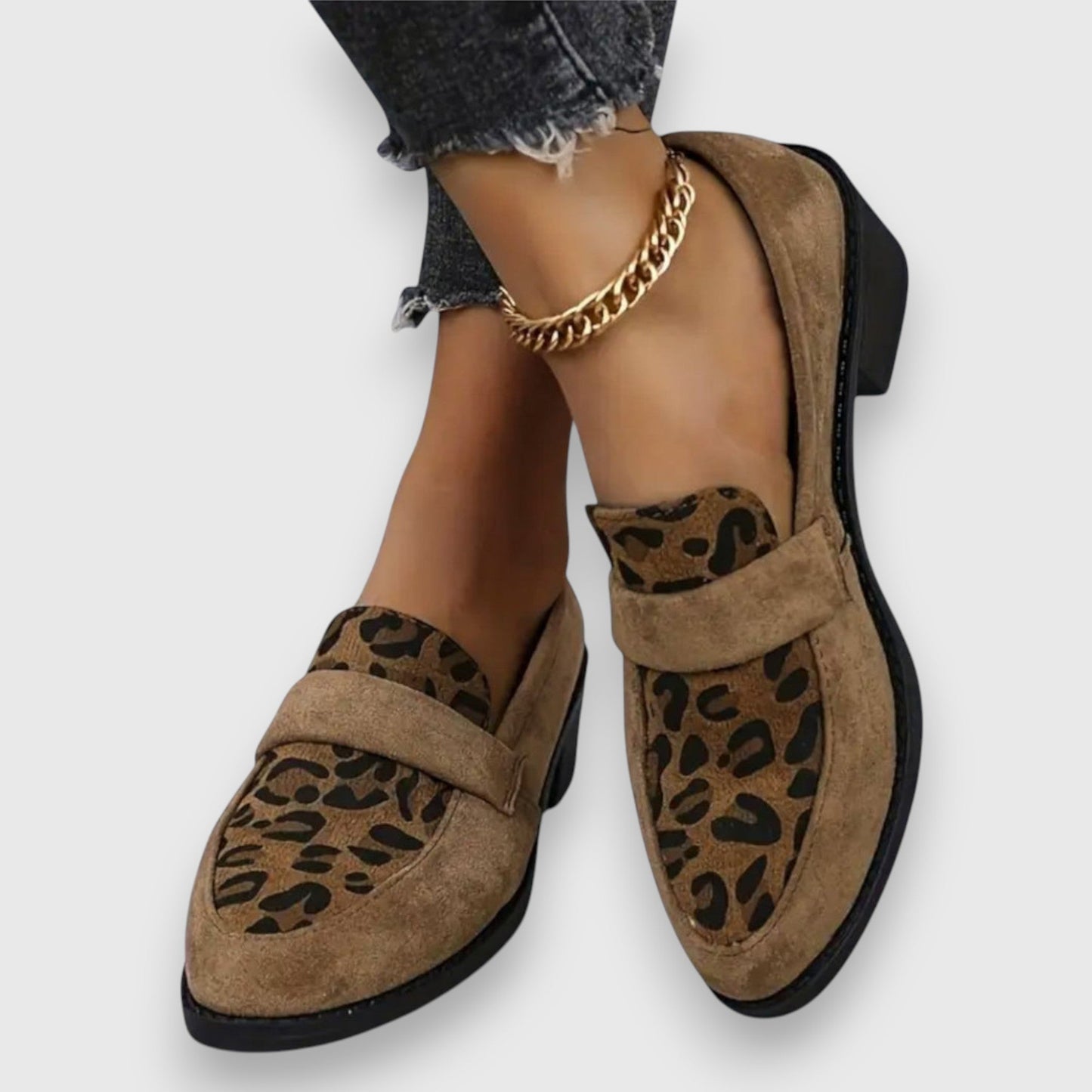 Nextpair | Brunika – Loafers med leopardmønster og sofistikeret stil