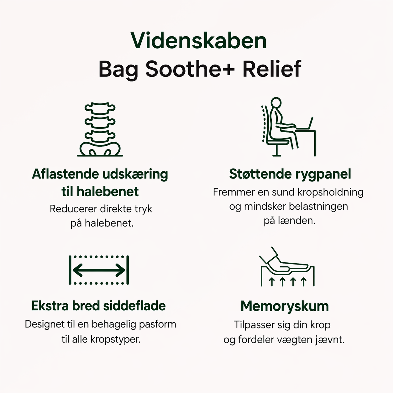 Nextpair | StøttePude – Ergonomisk siddepude til lindring af rygsmerte