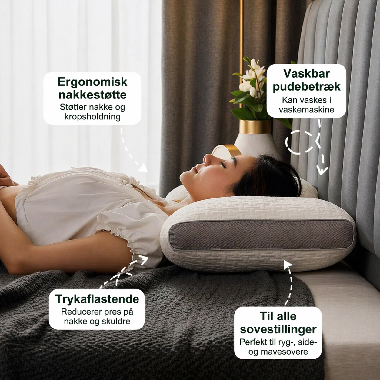 Nextpair |  NakkePude – Ergonomisk pude til bedre søvn og nakkestøtte