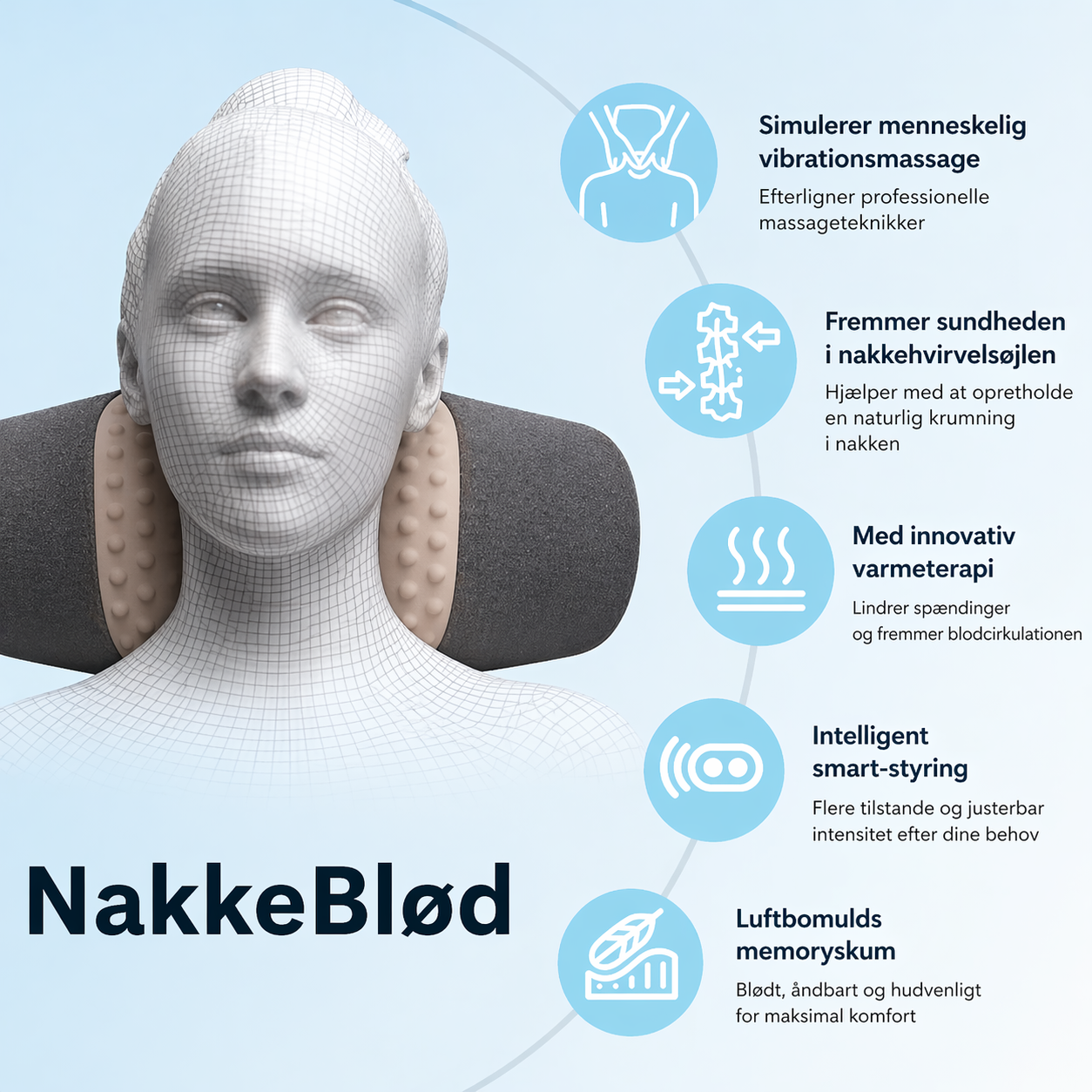 Nextpair | NakkeBlød – Elektrisk pude til afslapning af nakken
