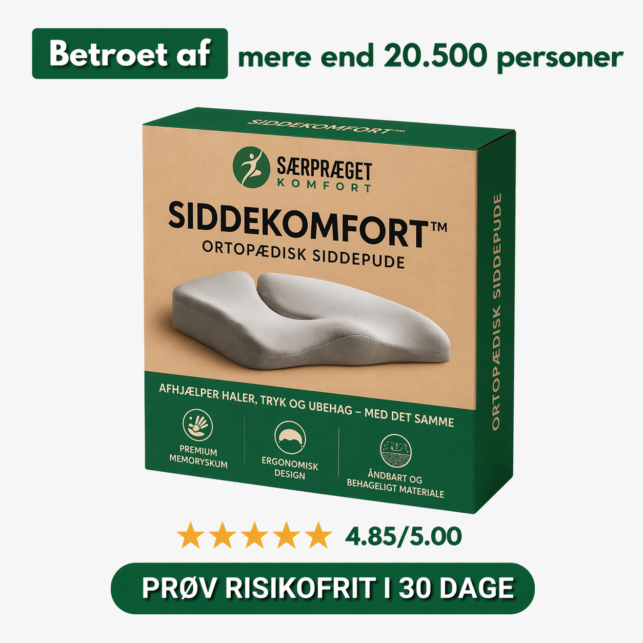 Nextpair | SiddeKomfort – Komfortabel siddestøtte til ryg og hofte