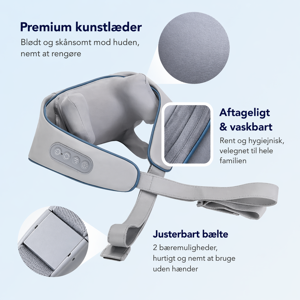 Nextpair | SmartNakke – Elektrisk massage med varme til nakken