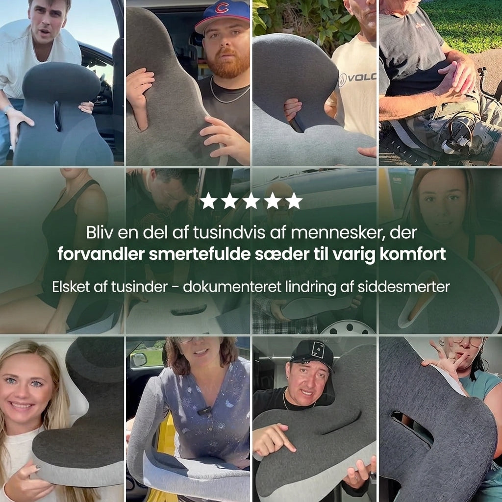 Nextpair | StøttePude – Ergonomisk siddepude til lindring af rygsmerte