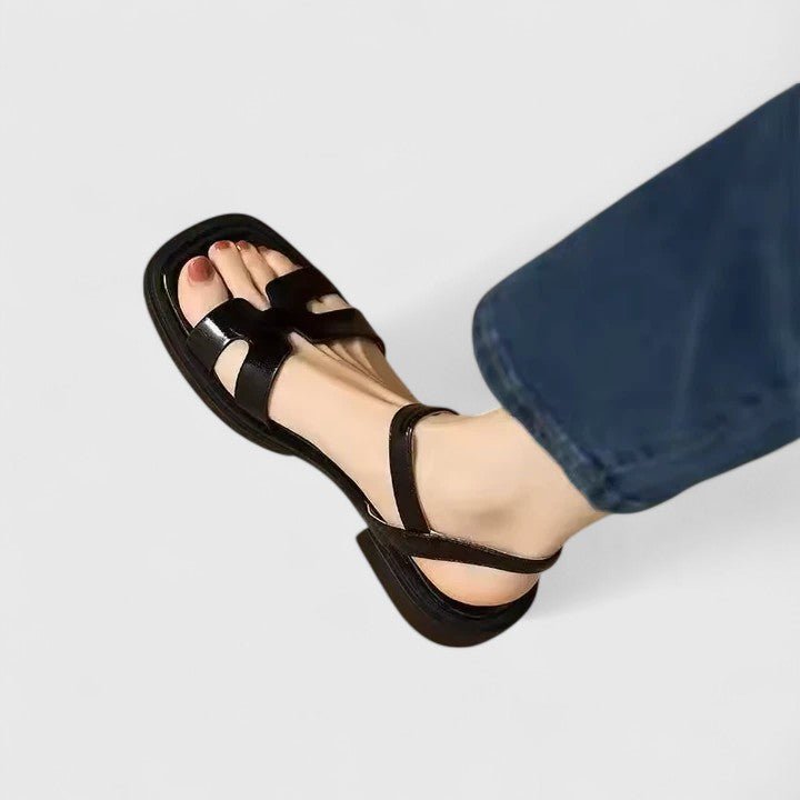 Nextpair | Gry – Elegante sandaler med finisher detalje