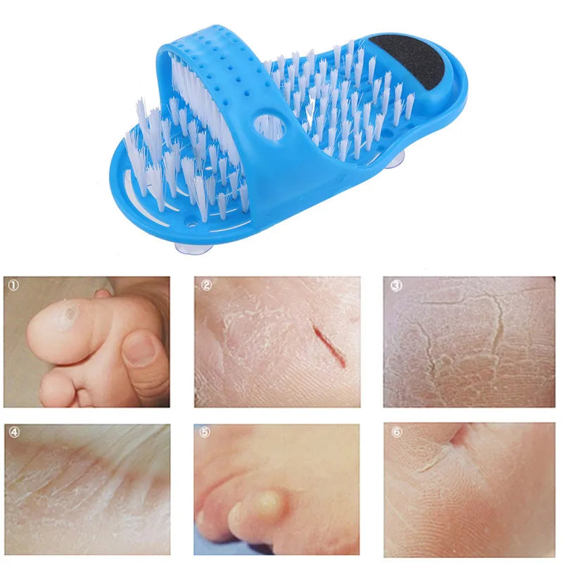 Nextpair | Eksfolierende badehjemmesko med fodsugekopbørste til spa
