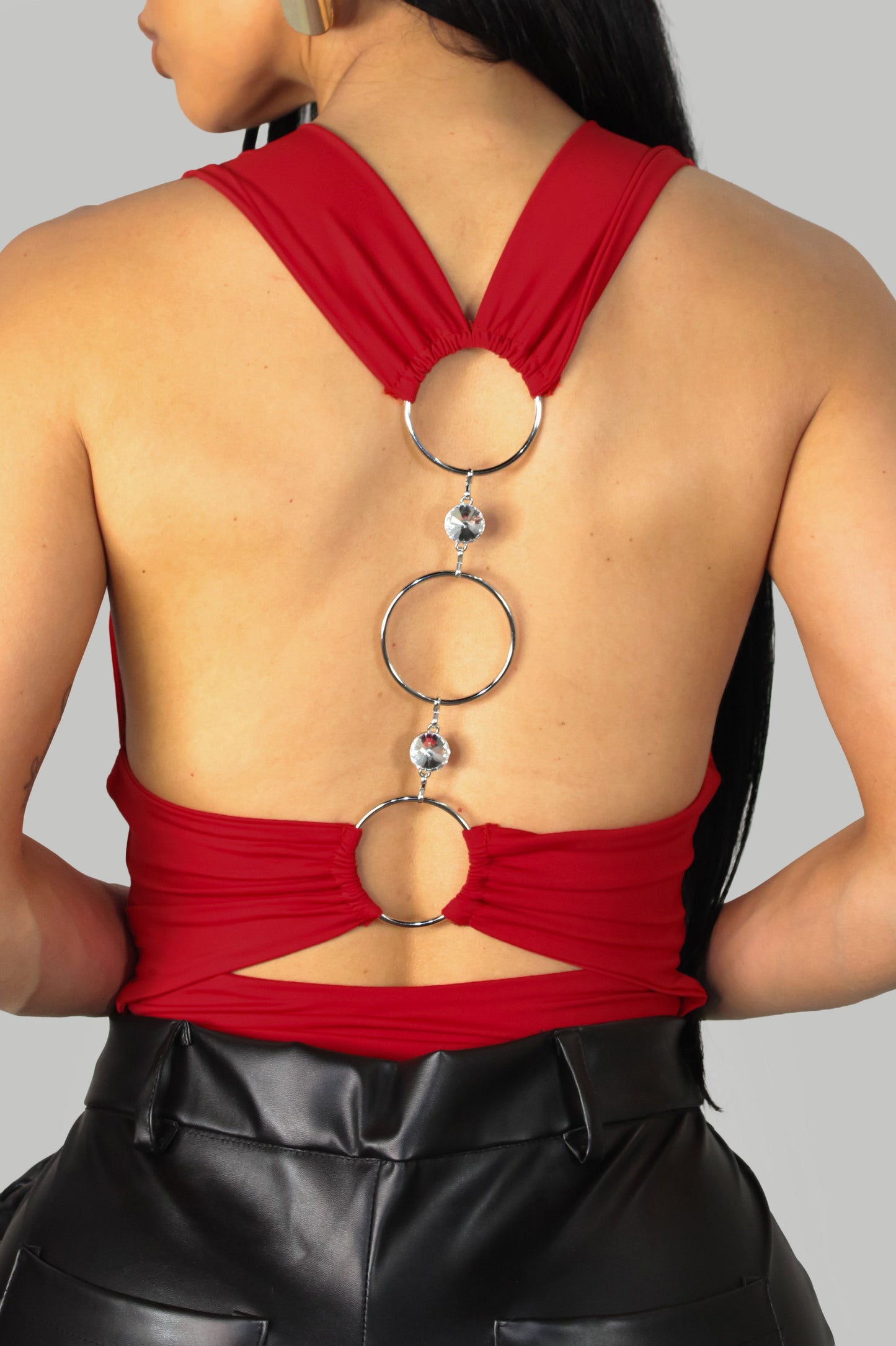 Afslappet bodysuit - Rød fra Next Pair