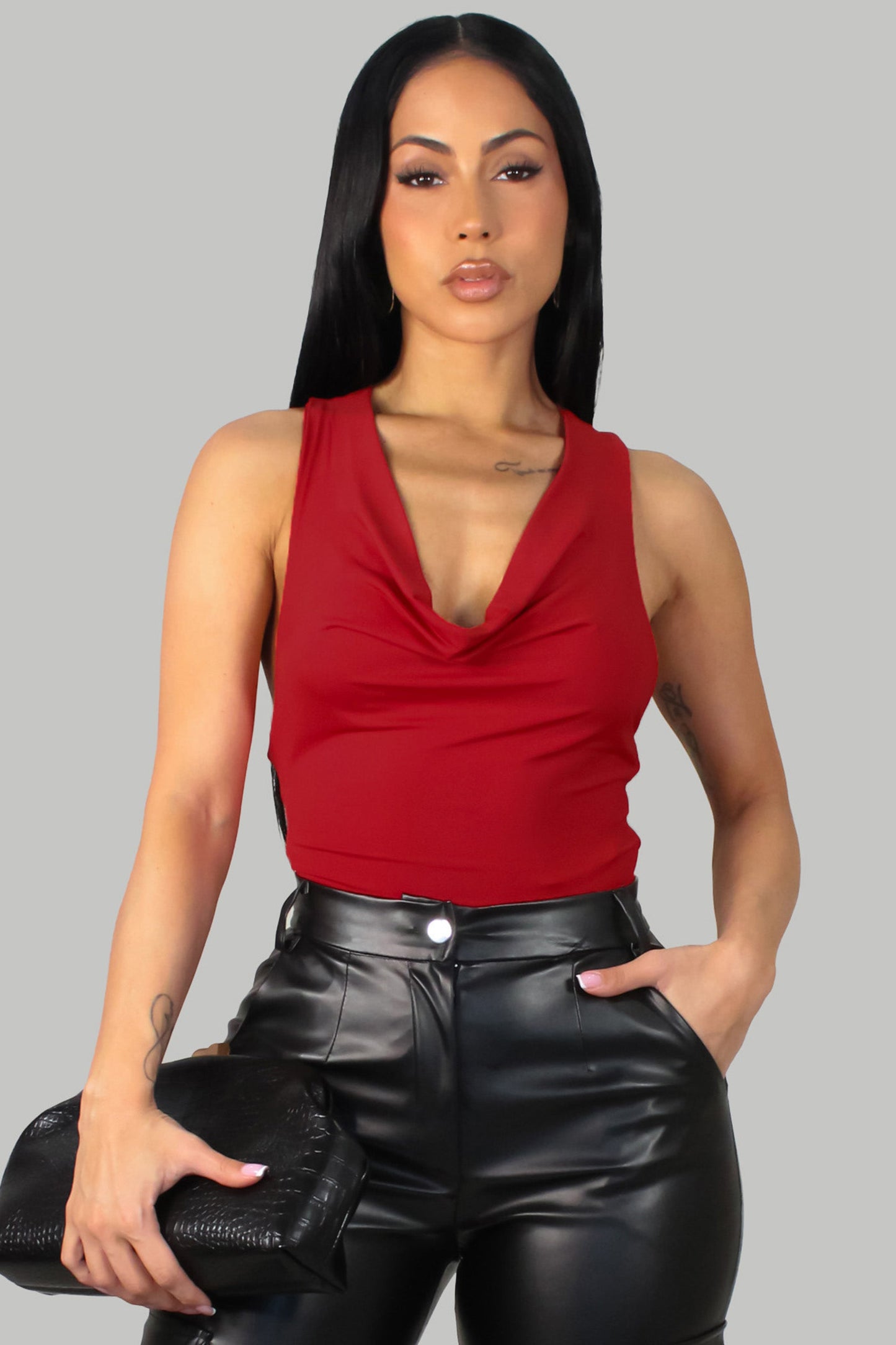 Afslappet bodysuit - Rød fra Next Pair