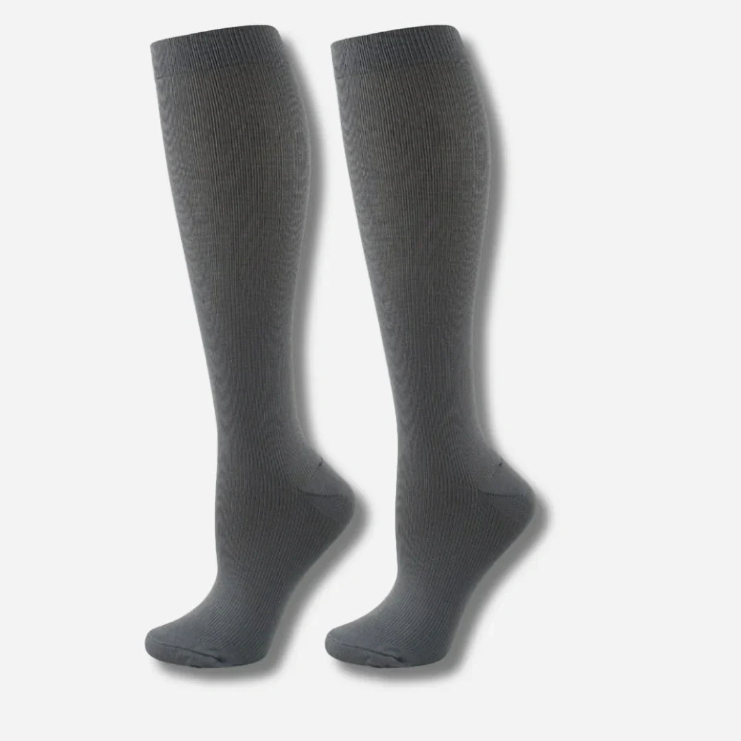 Nextpair | Knæhøj støttestrumpe med kobberfiber og graderet tryk – 1 par