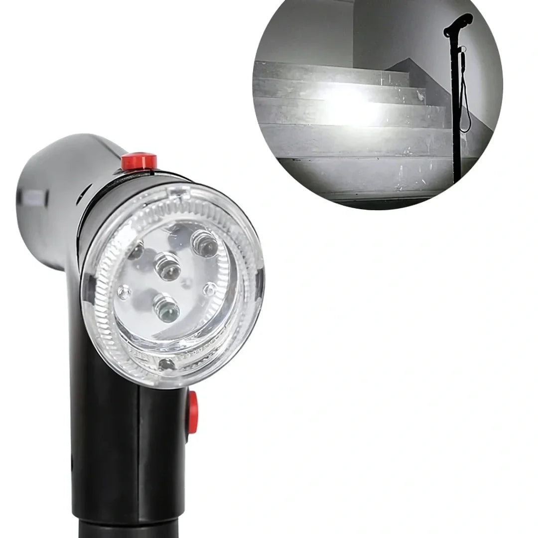 Nextpair | Sammenklappelig gangstok med LED-lys og alarm
