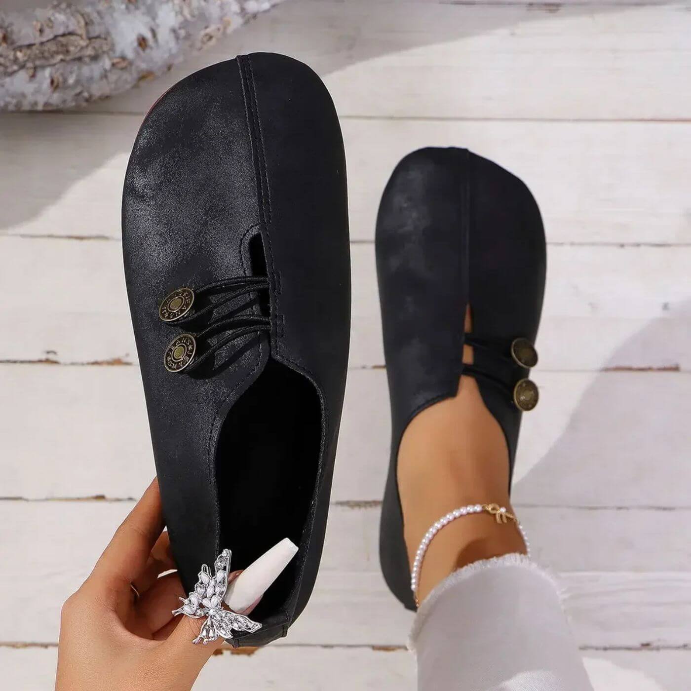 Nextpair | Komfortabel damesko med rund tå og slip-on design