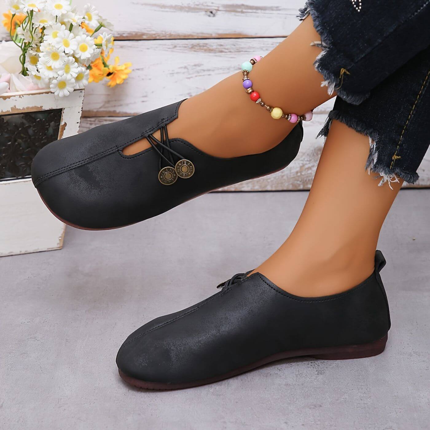 Nextpair | Komfortabel damesko med rund tå og slip-on design