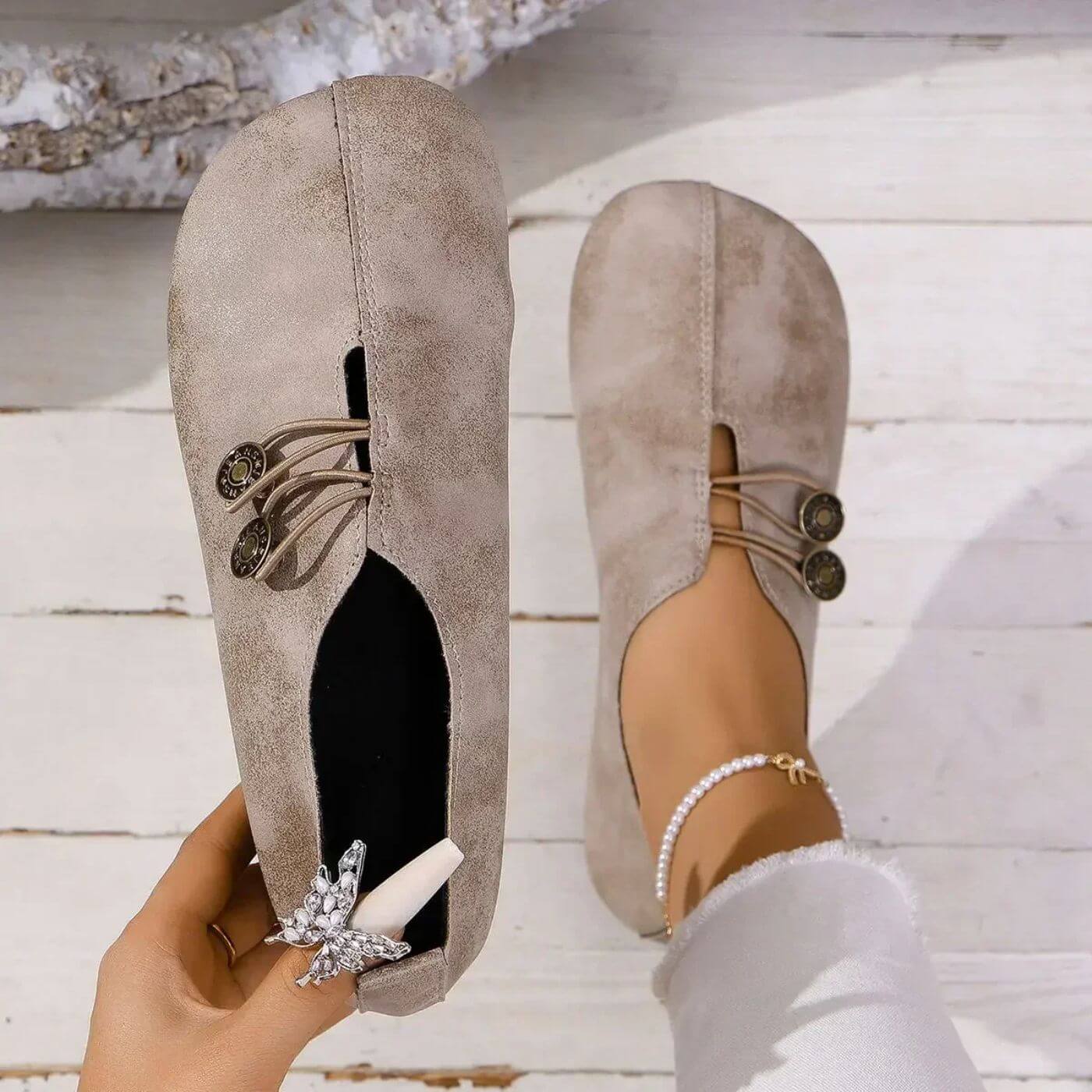 Nextpair | Komfortabel damesko med rund tå og slip-on design