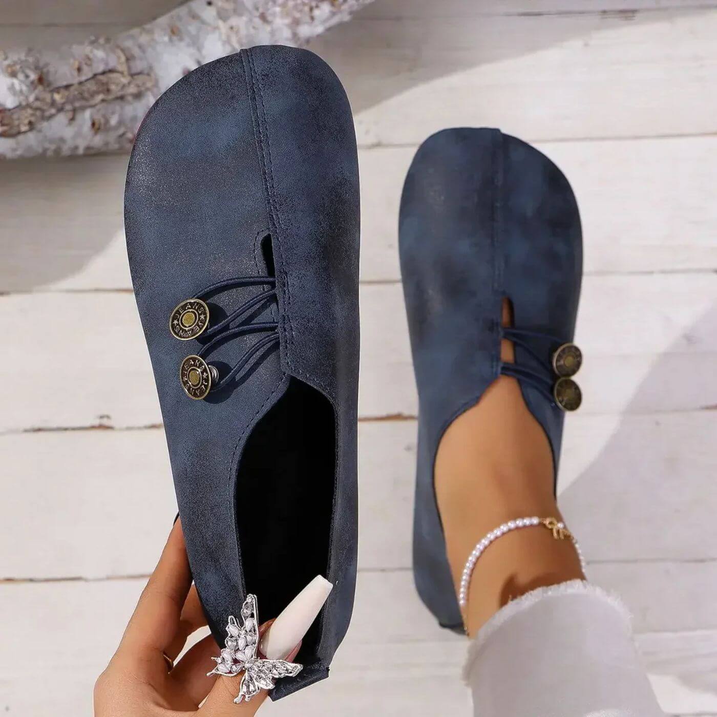 Nextpair | Komfortabel damesko med rund tå og slip-on design