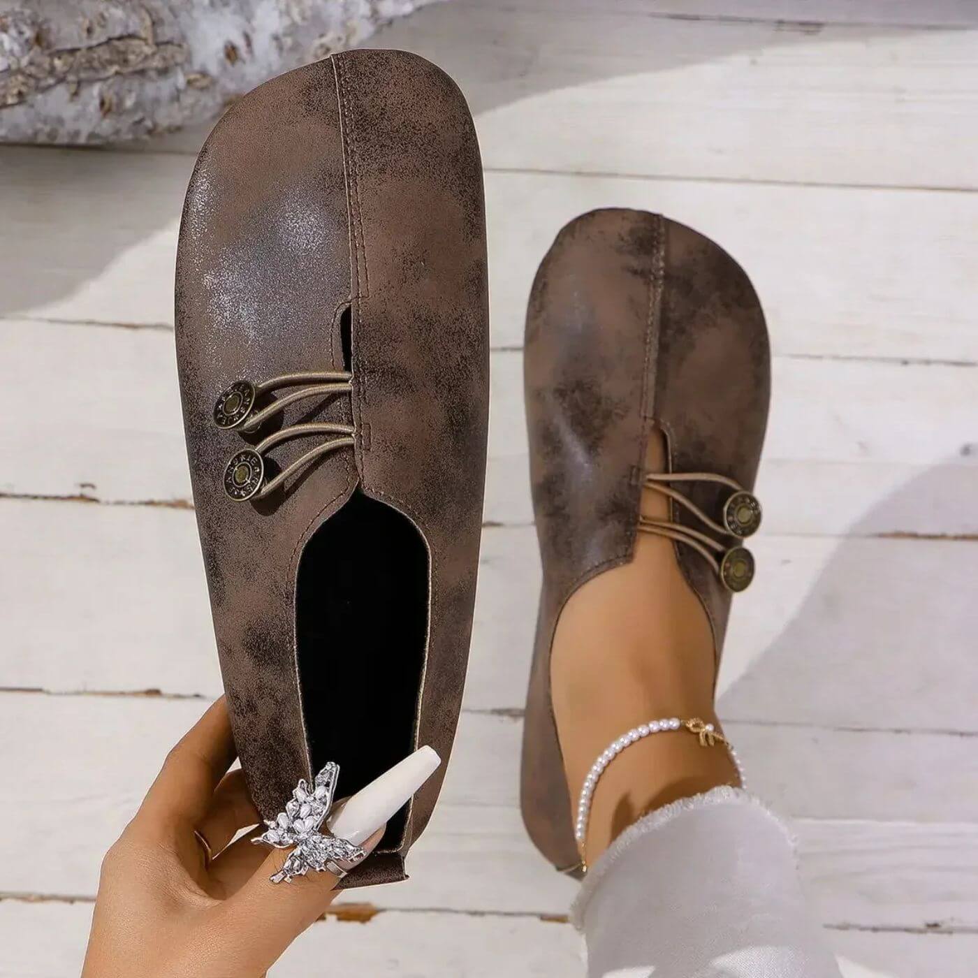 Nextpair | Komfortabel damesko med rund tå og slip-on design