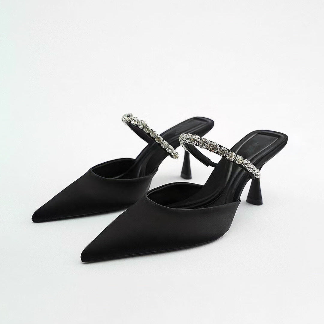 Nextpair | Mette – Strass-højhæle med glamourøst festdesign