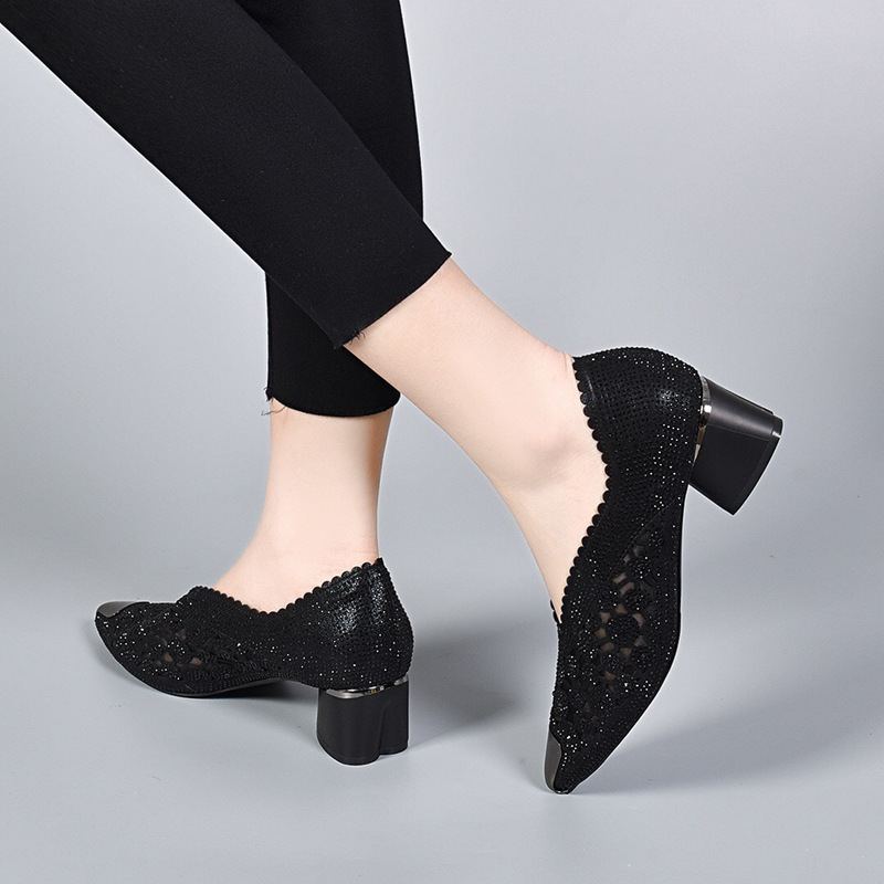 Nextpair | Mesh-hælesko til kvinder med krystal-accenter og glam look
