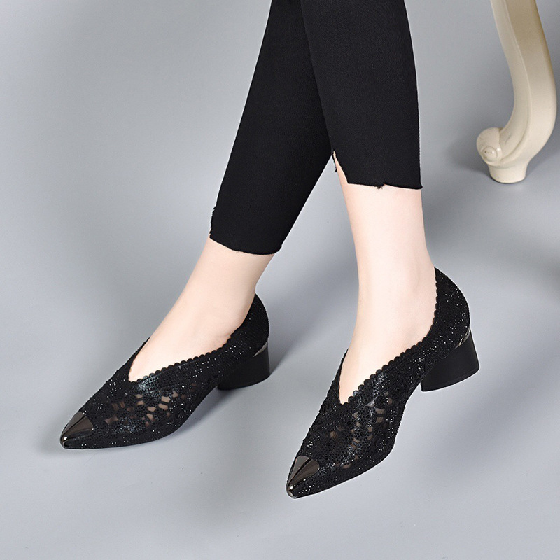 Nextpair | Mesh-hælesko til kvinder med krystal-accenter og glam look