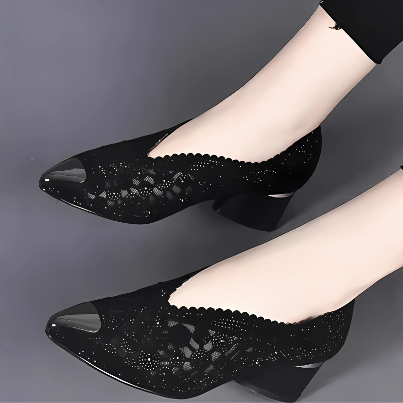 Nextpair | Mesh-hælesko til kvinder med krystal-accenter og glam look
