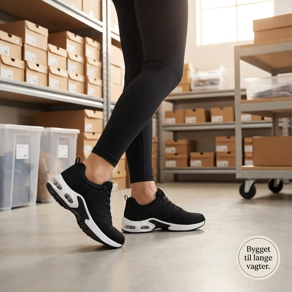 Nextpair | OrthoStep Sort – Ergonomiske sneakers i sort farve