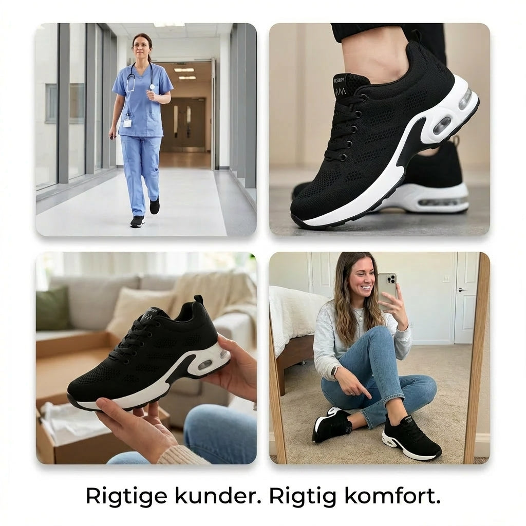 Nextpair | OrthoStep Sort – Ergonomiske sneakers i sort farve