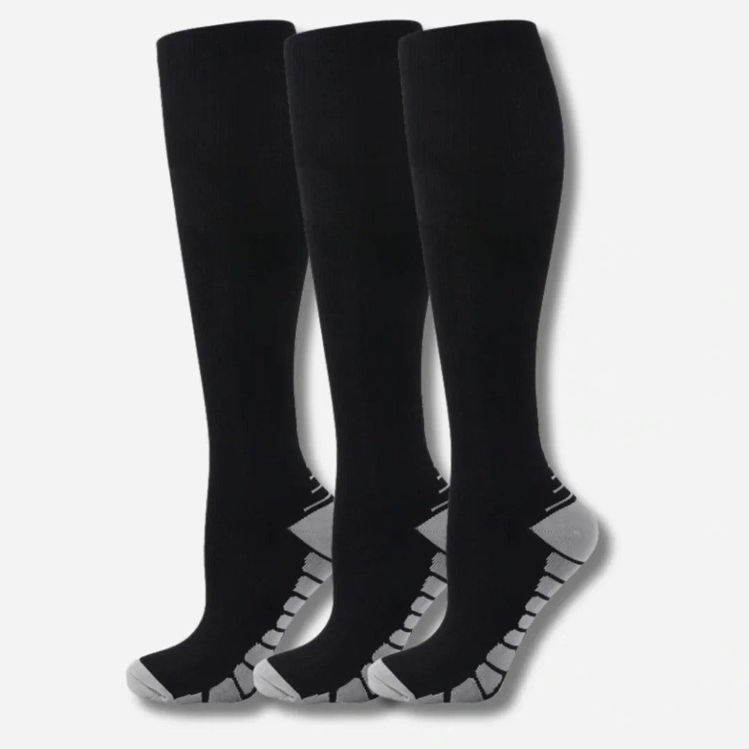 Nextpair | Knæhøje kompressionsstrømper i 3-pak – sporty unisex design