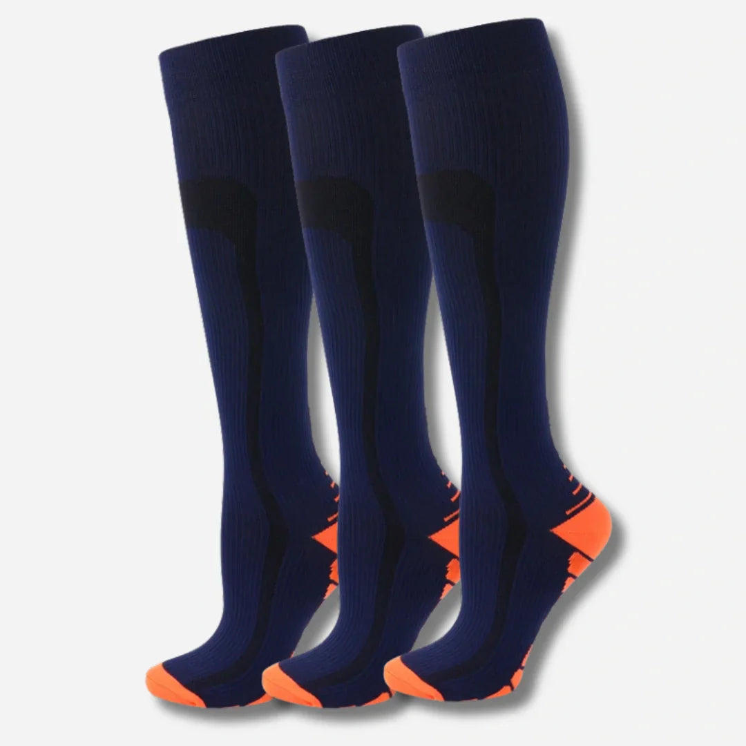 Nextpair | Knæhøje kompressionsstrømper i 3-pak – sporty unisex design