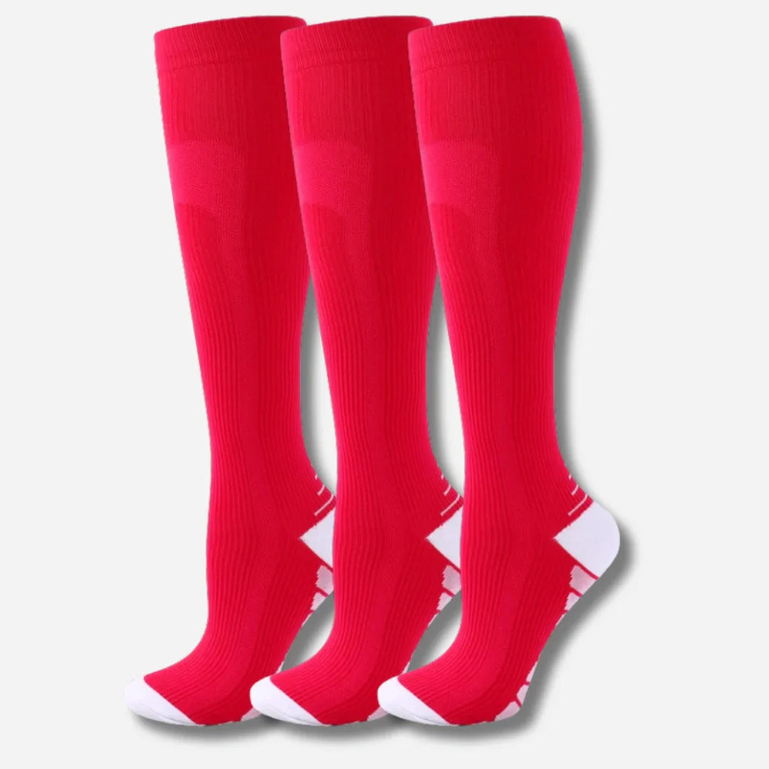 Nextpair | Knæhøje kompressionsstrømper i 3-pak – sporty unisex design