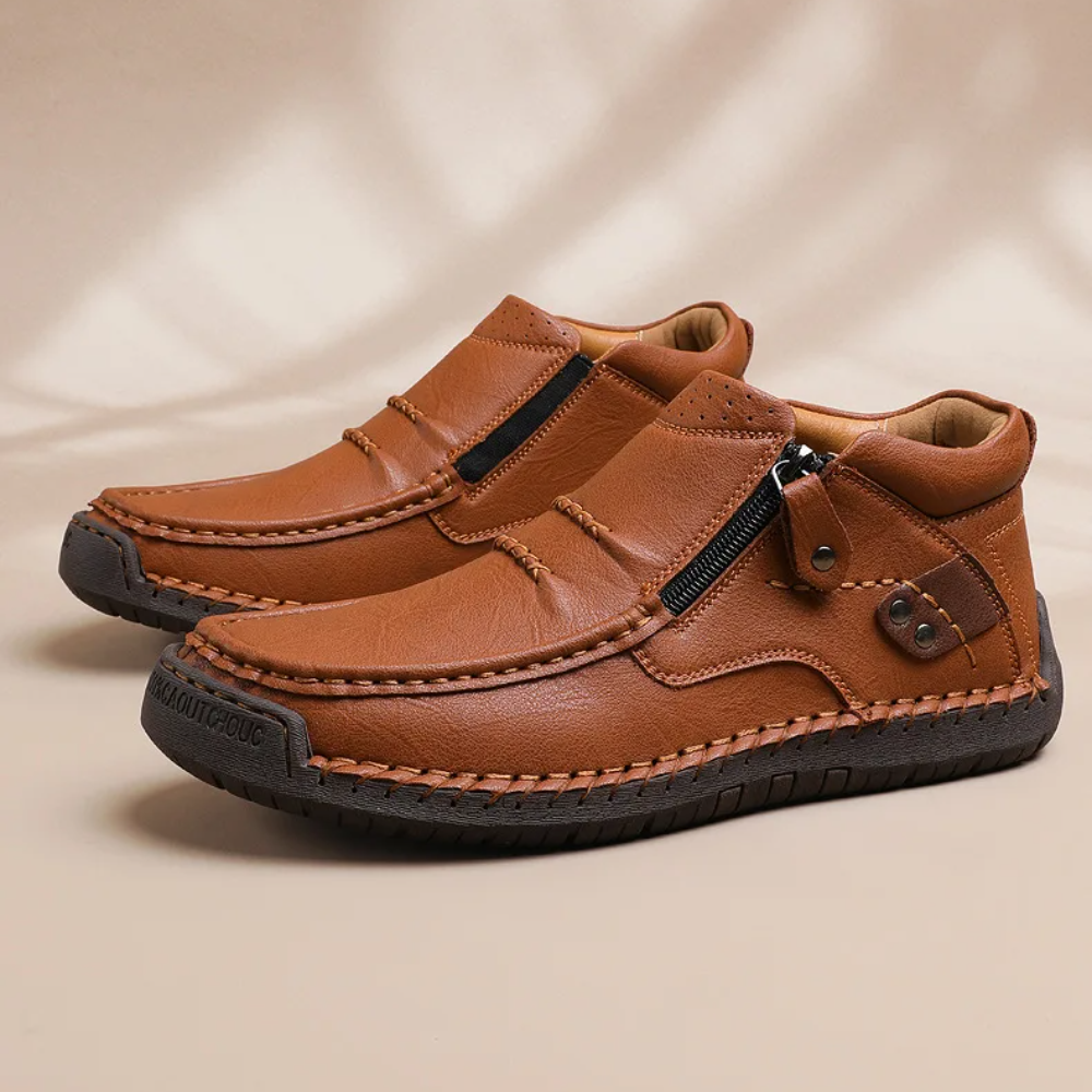 Nextpair | Retro-elegante slip-on herrestøvler i læderstil