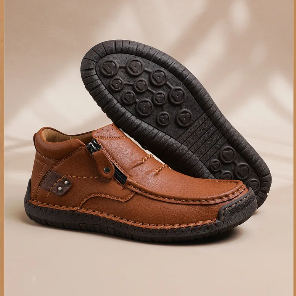 Nextpair | Retro-elegante slip-on herrestøvler i læderstil