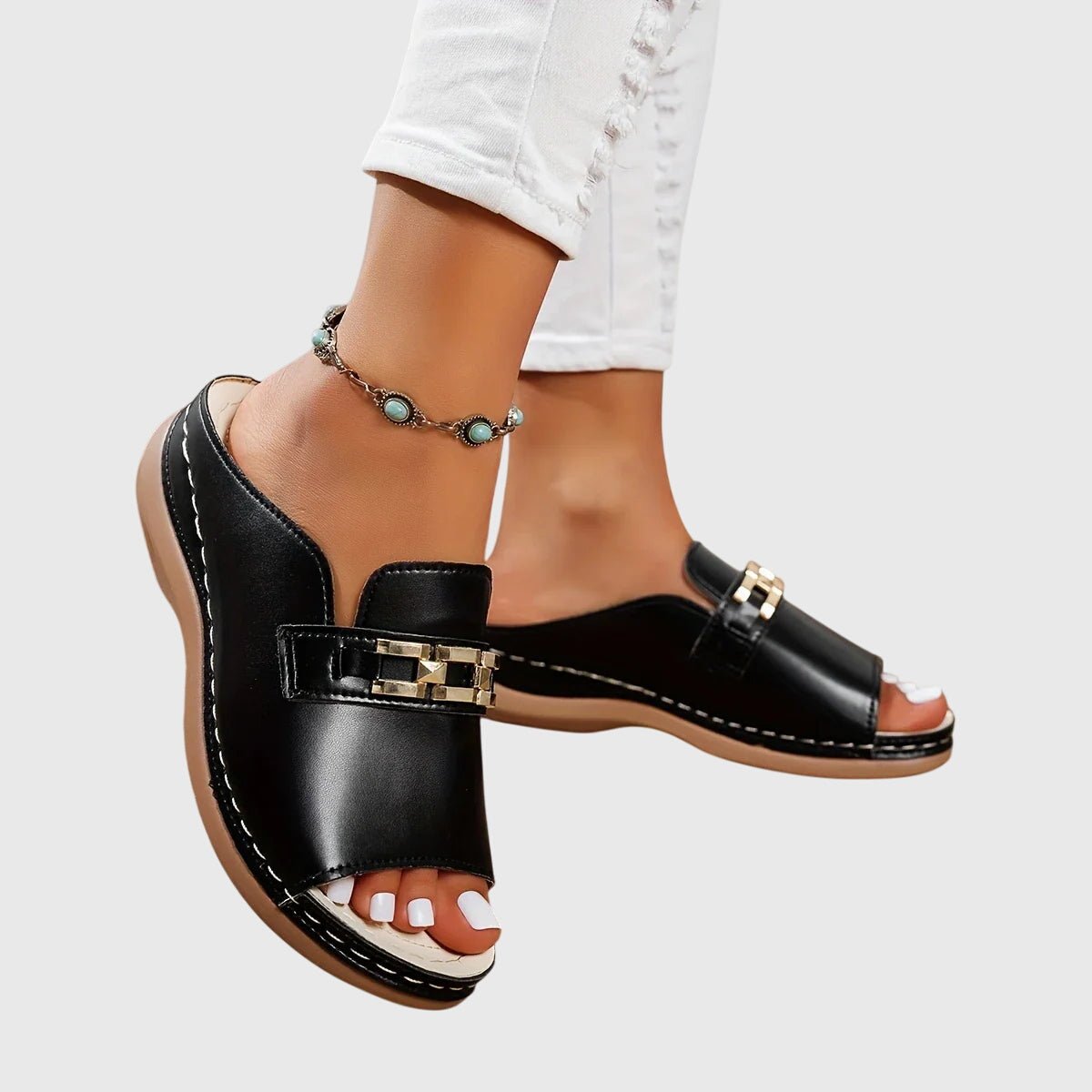 Nextpair | Katrine – Ortopædiske sandaler med hvid sål