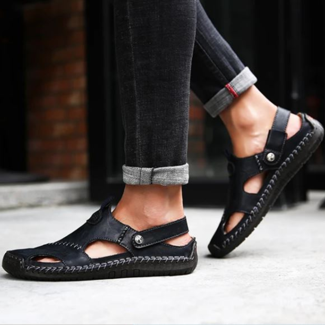 Nextpair | Komfortable tøfler til hjemmet med åben tå og skridsikker sål