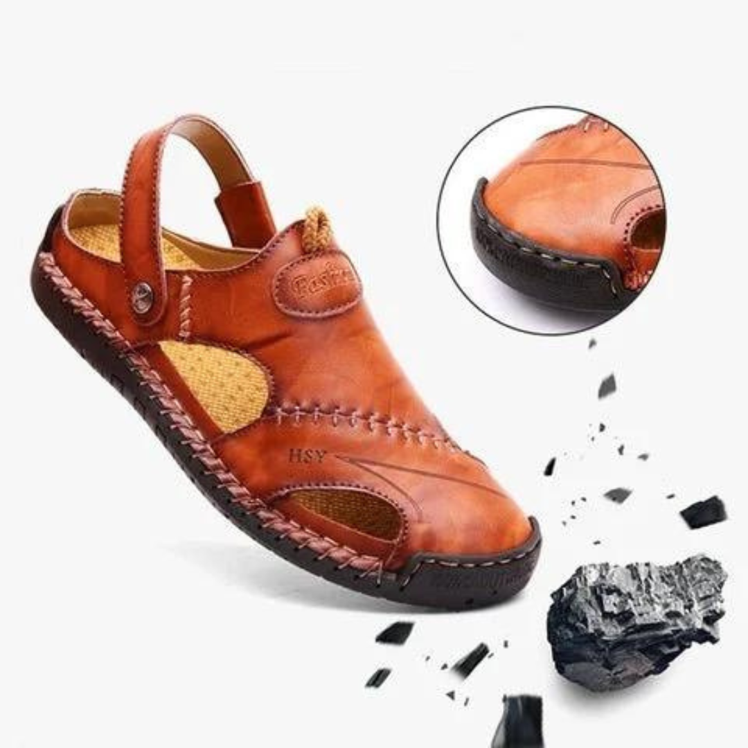 Nextpair | Komfortable tøfler til hjemmet med åben tå og skridsikker sål