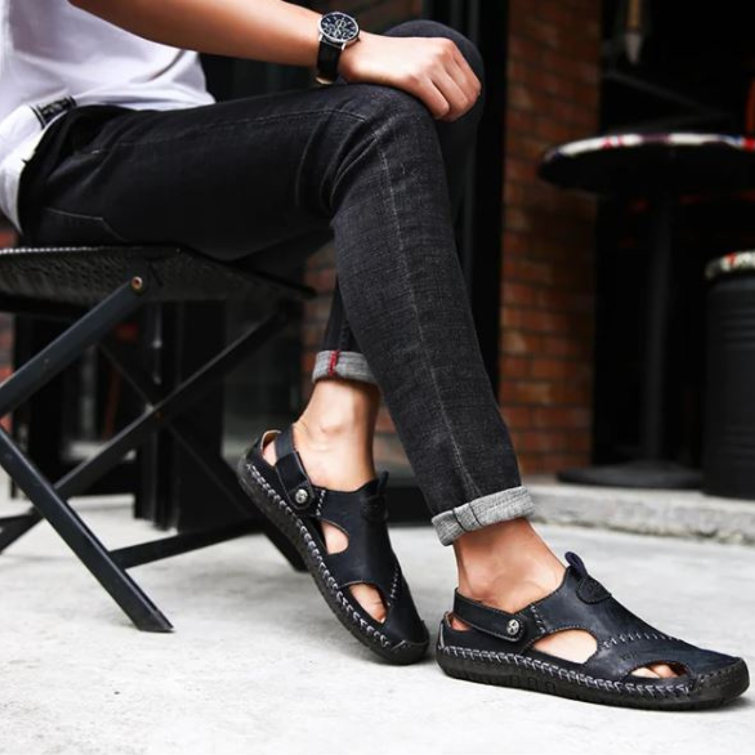 Nextpair | Komfortable tøfler til hjemmet med åben tå og skridsikker sål