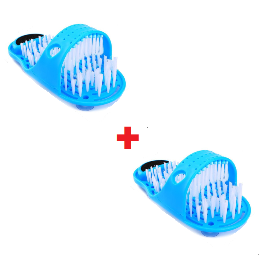 Nextpair | Eksfolierende badehjemmesko med fodsugekopbørste til spa