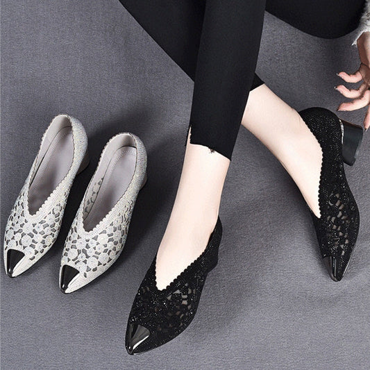 Nextpair | Mesh-hælesko til kvinder med krystal-accenter og glam look