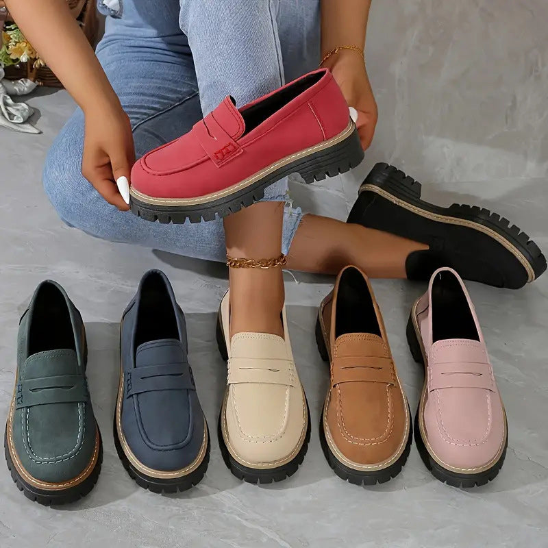 Nextpair | Loafers til kvinder med tyk sål – retro og komfortabel