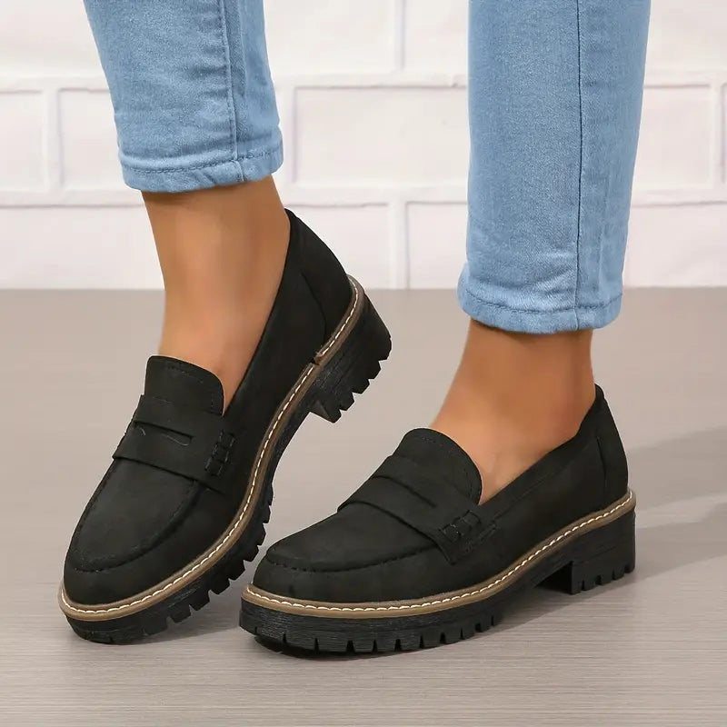 Nextpair | Loafers til kvinder med tyk sål – retro og komfortabel