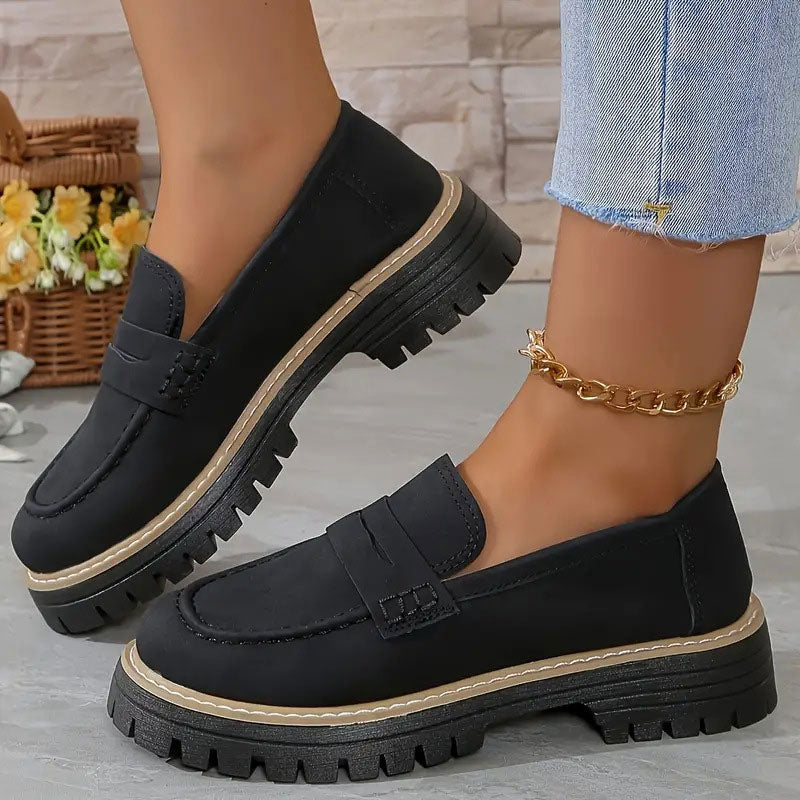 Nextpair | Loafers til kvinder med tyk sål – retro og komfortabel